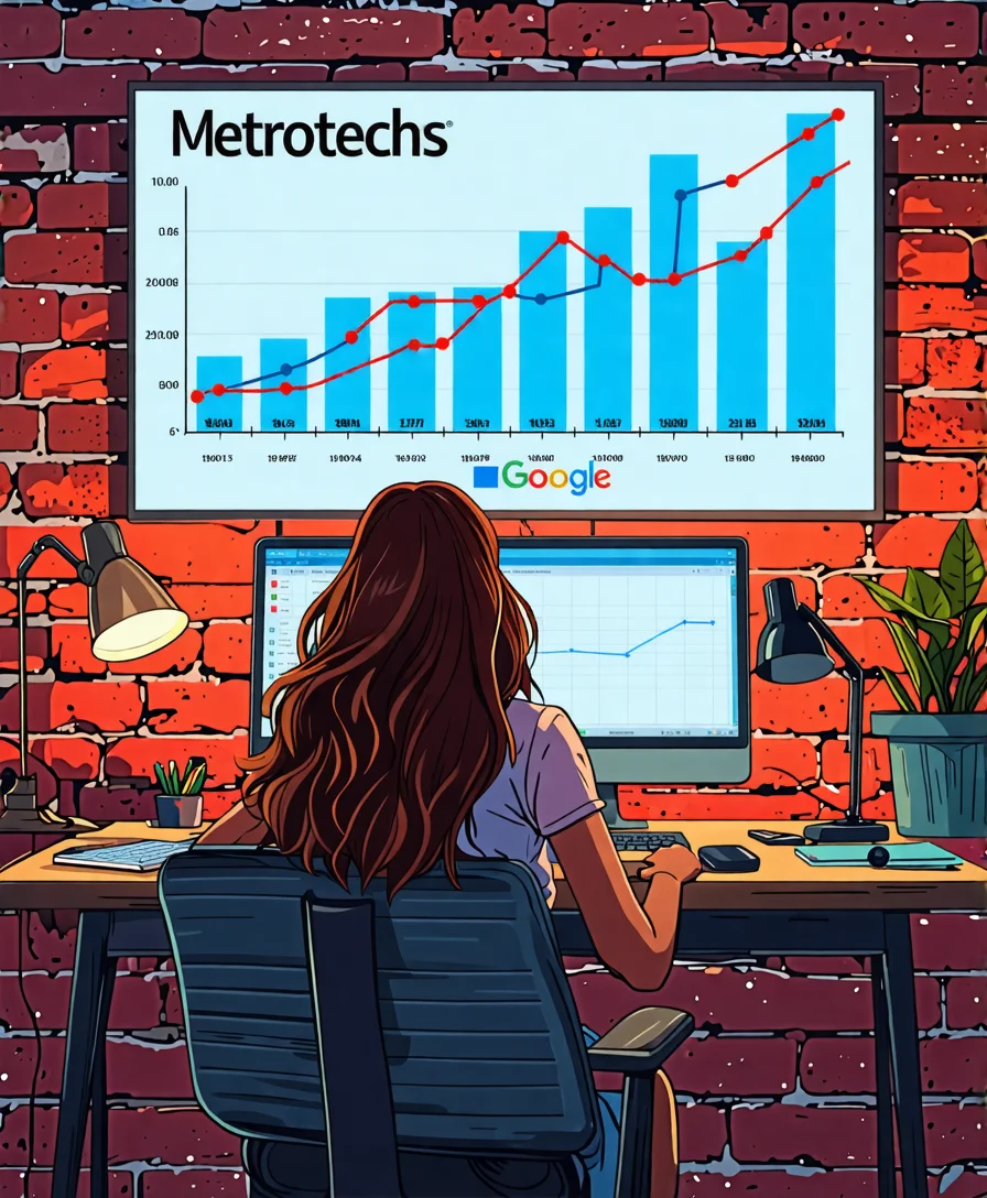 woman looking at e-commerce growth chart