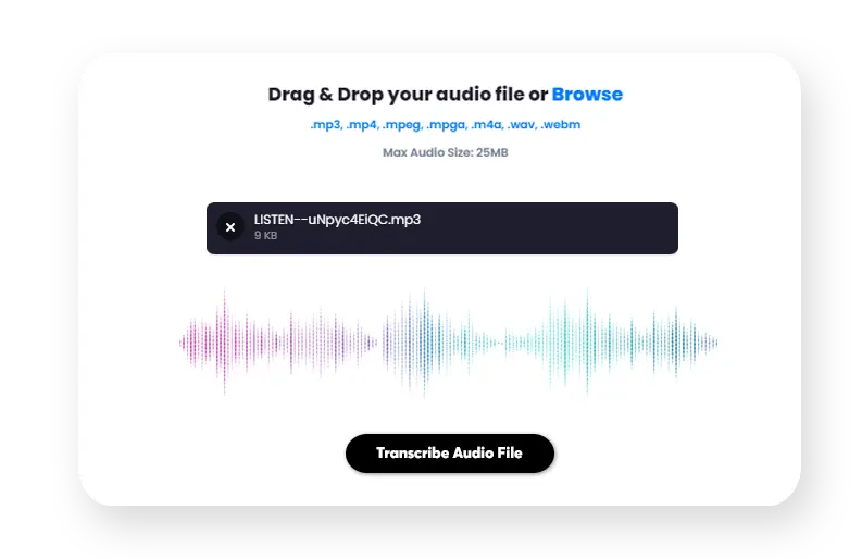 AI audio transcription