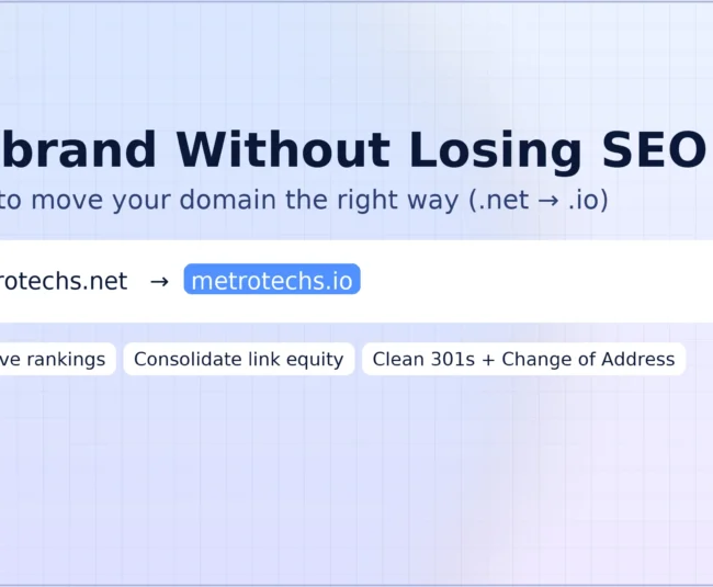 metrotechs domain migration banner oneline
