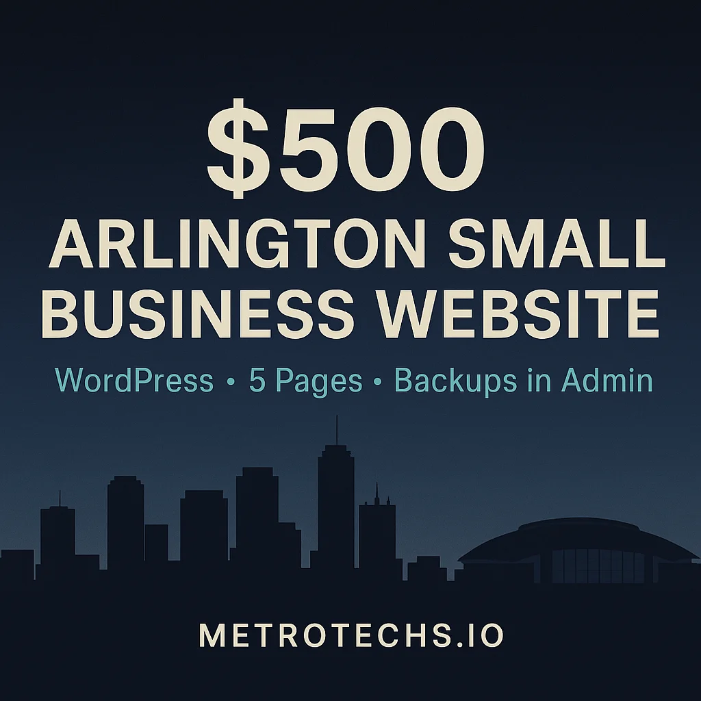 Arlington Texas Small Business Website Design